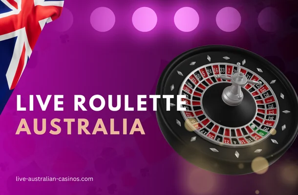 black roulette, australian flag on purple background