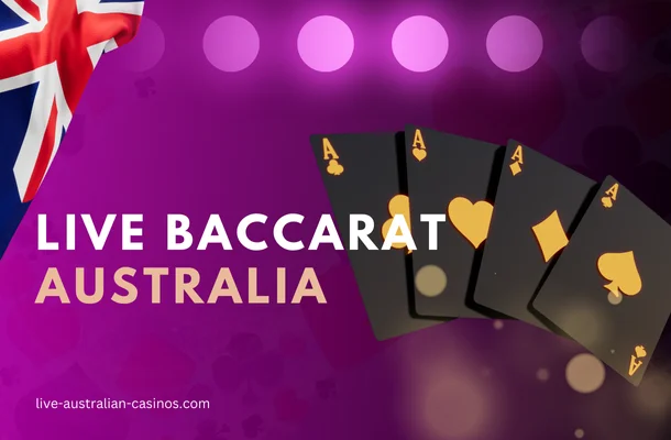 black poker cards, australian flag on purple background