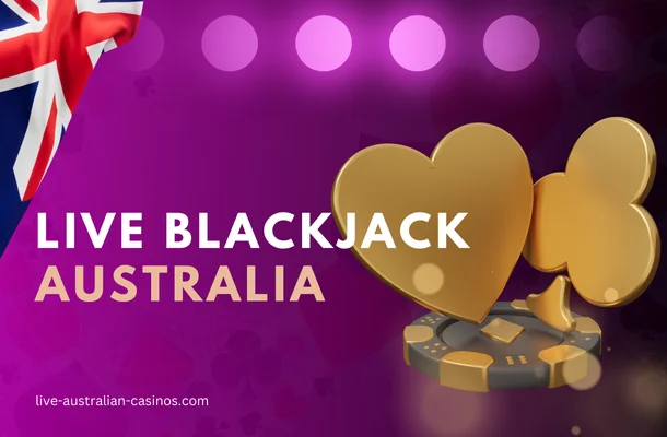 poker chip and card suits, australian flag on purple background