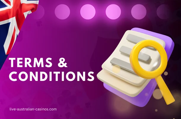 document, loop, australian flag on purple background